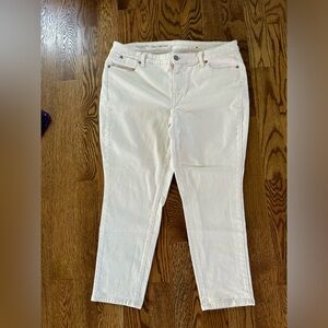 Talbots jeans, 18 WP, ‘natural’ color (off white) perfect condition.